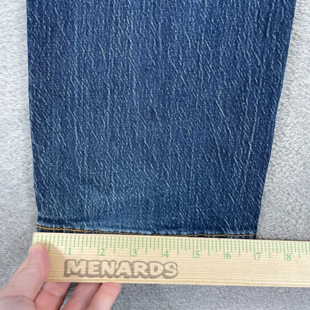 Levis 505 Regular Fit Jeans Mens 33x34 Blue Denim Straight Leg Stretch